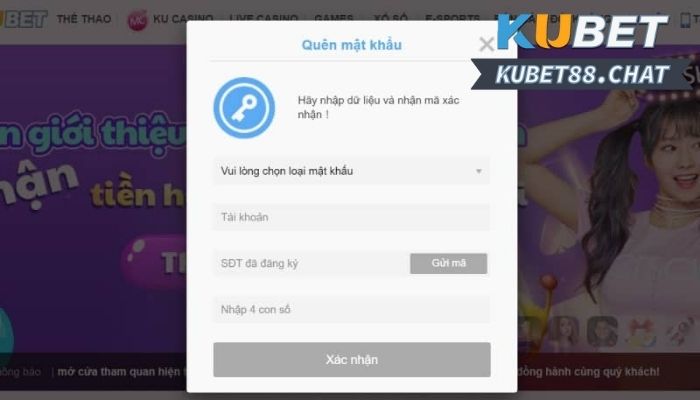 Nhiều người quên mật khẩu khi đăng nhập Kubet88